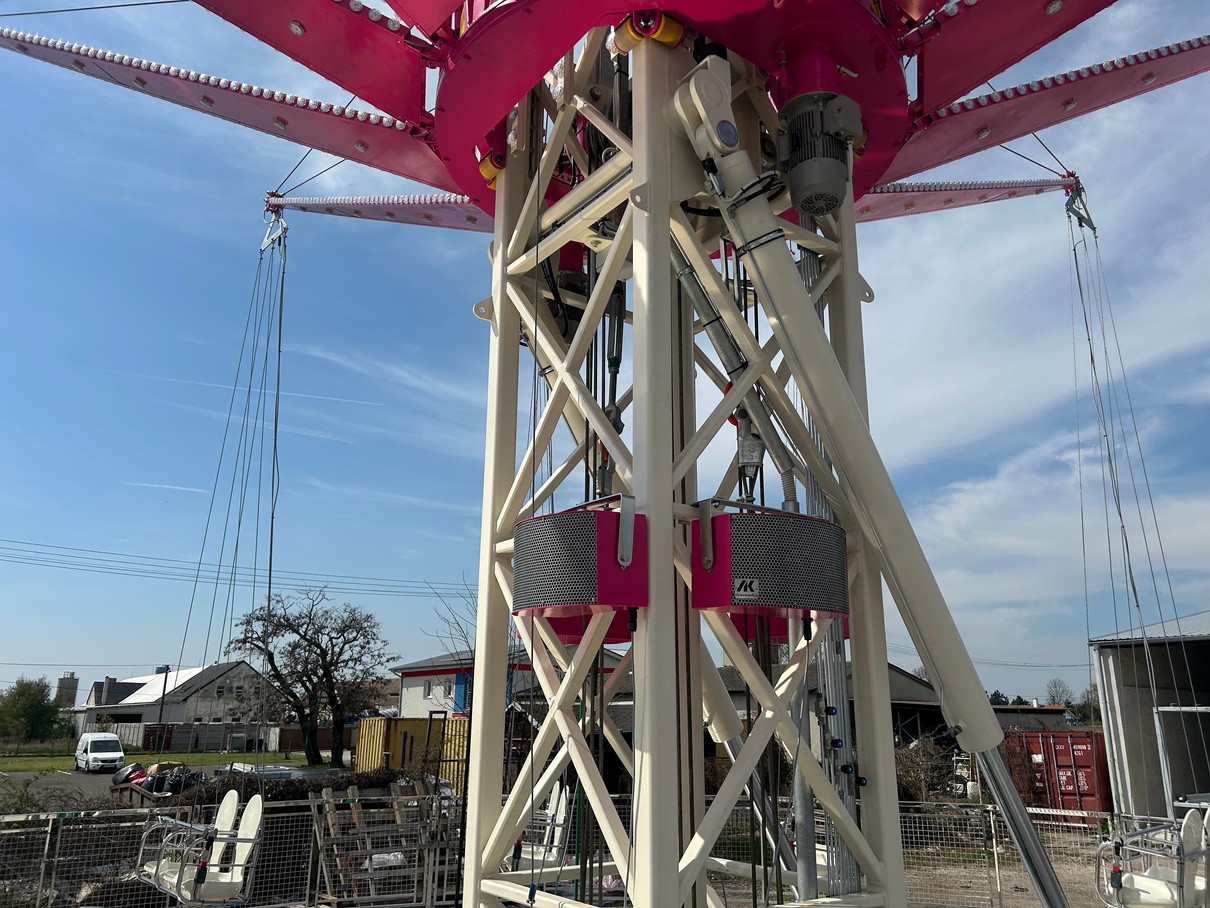 AK Sound speakers installed on a fairground attraction